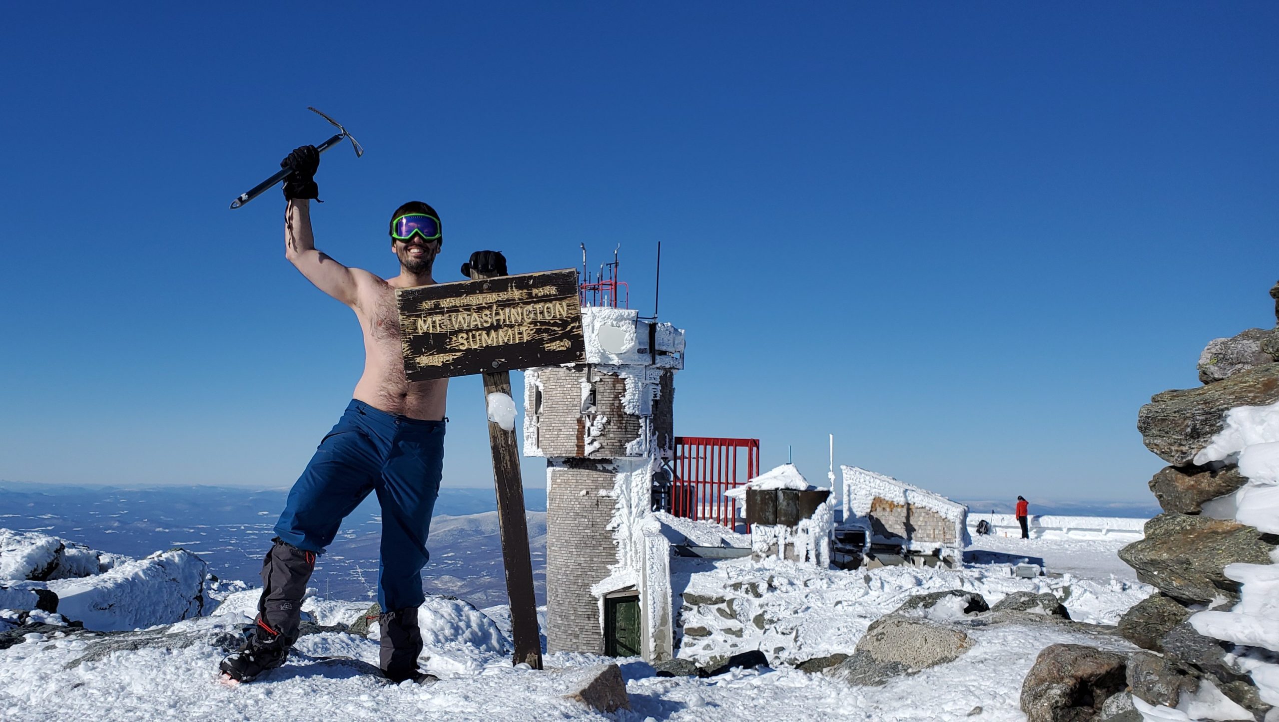 Antonio auf dem Gipfel des Mount Washington